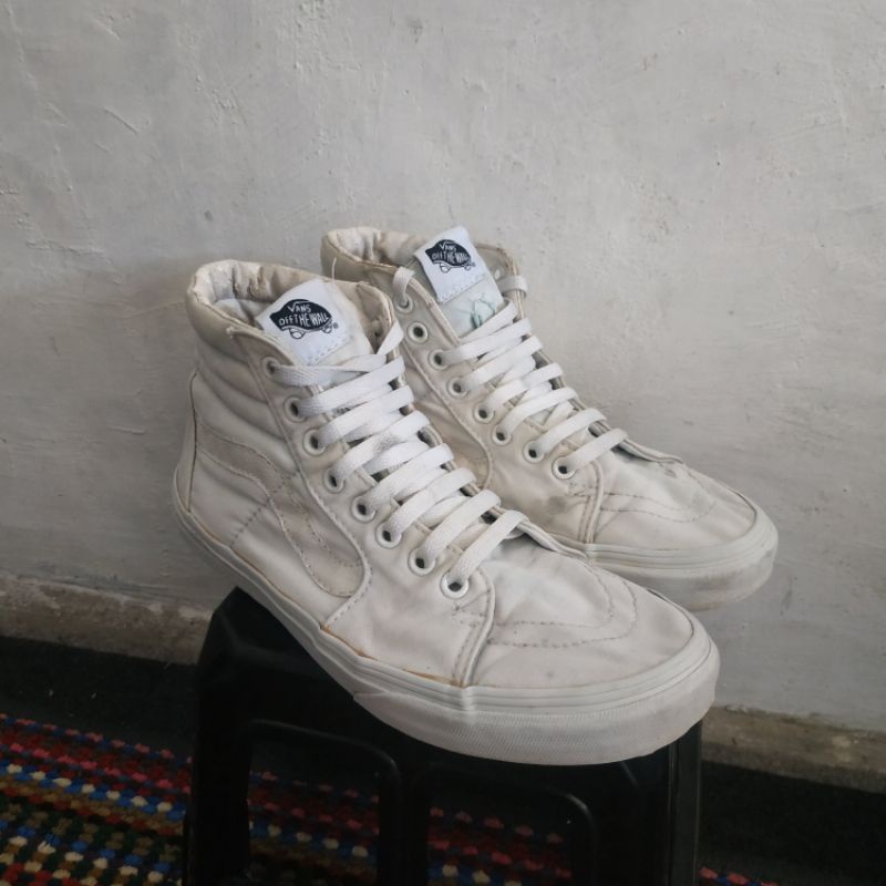 preloved bekas Second vans sk8 off white size 41