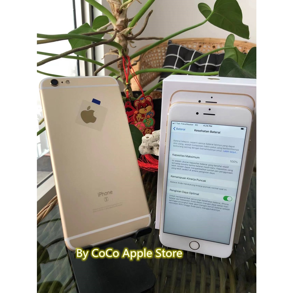 iPhone6S Plus 32GB Fullset  All Sim Silent Original Second Like New Mulus100% 3utools All Green  (Garansi 1 Bulan)