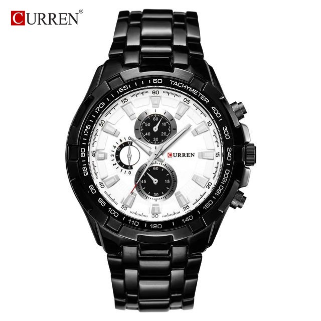 CURREN 8023 Jam Tangan Pria Analog Stainless Steel Chronograph Tidak Aktif WATCHKITE WKOS