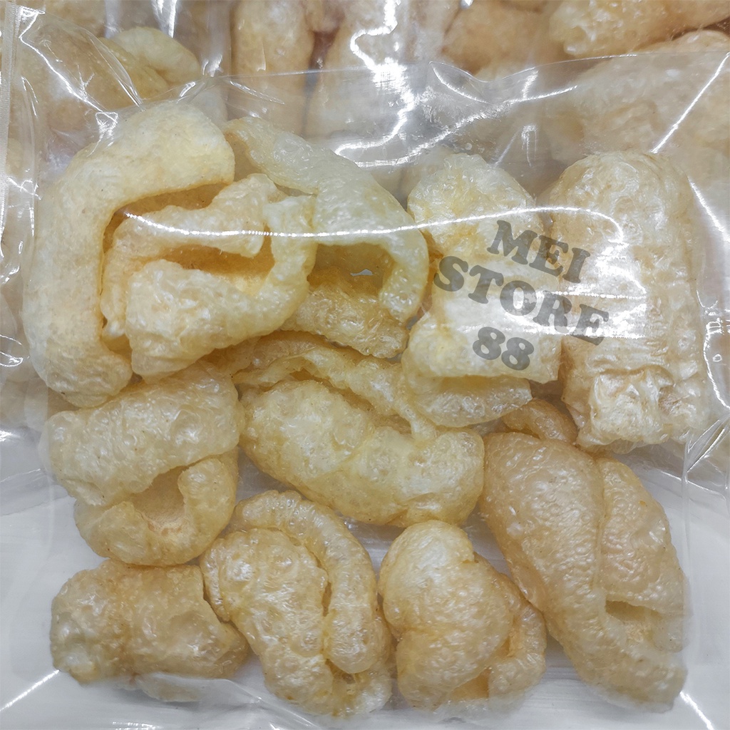 

Kerupuk Kulit Rambak Babi Crispy Pork Skin Chicharon Snack