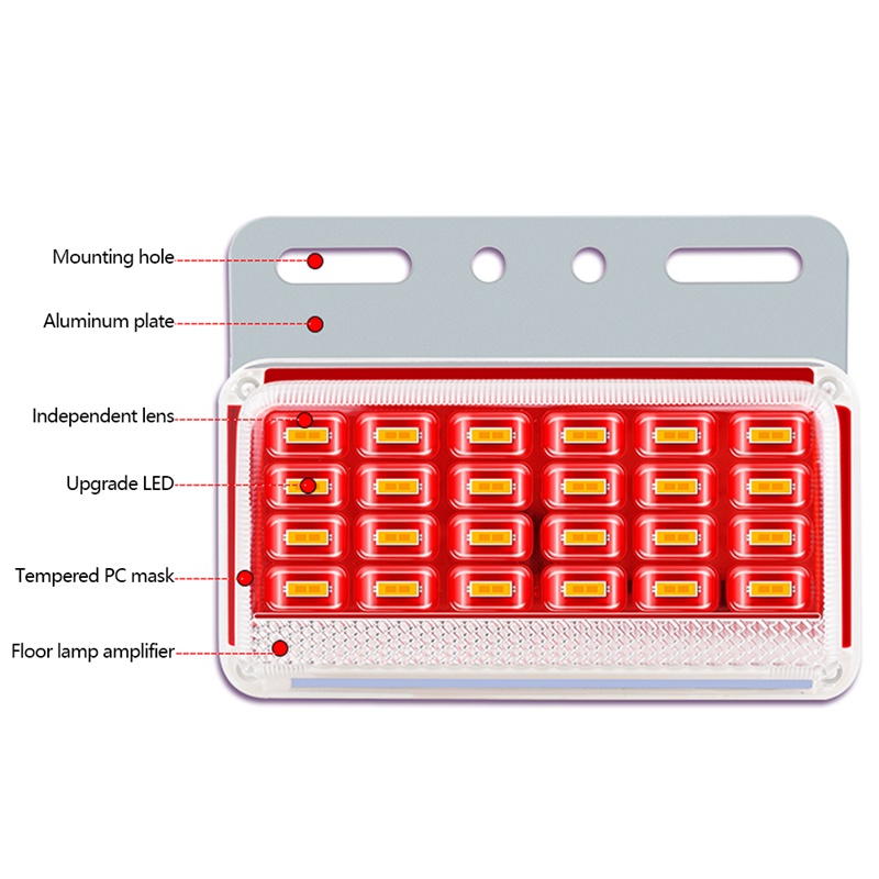 Tk Lampu Sein Samping 31-led 24v 9d Super Terang Anti Air Untuk Truk / Trailer Off-Road