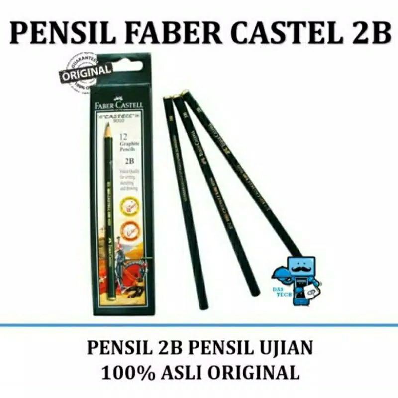 

PENSIL UJIAN 2B FABER CASTELL 9000 ISI 12 PCS