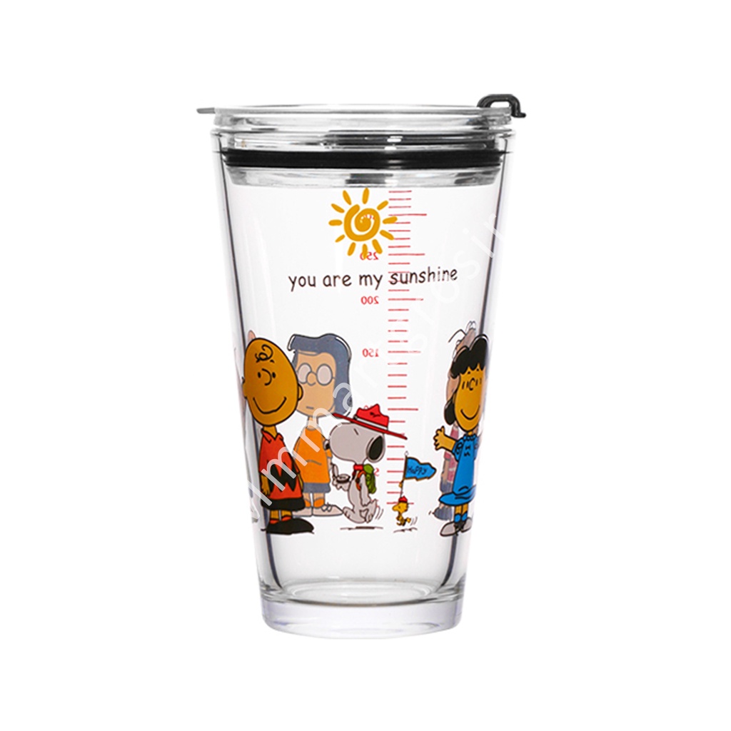 Gelas kaca * tumbler * Gelas ukur * Gelas Gambar lucu * 450ml-YS-19-9