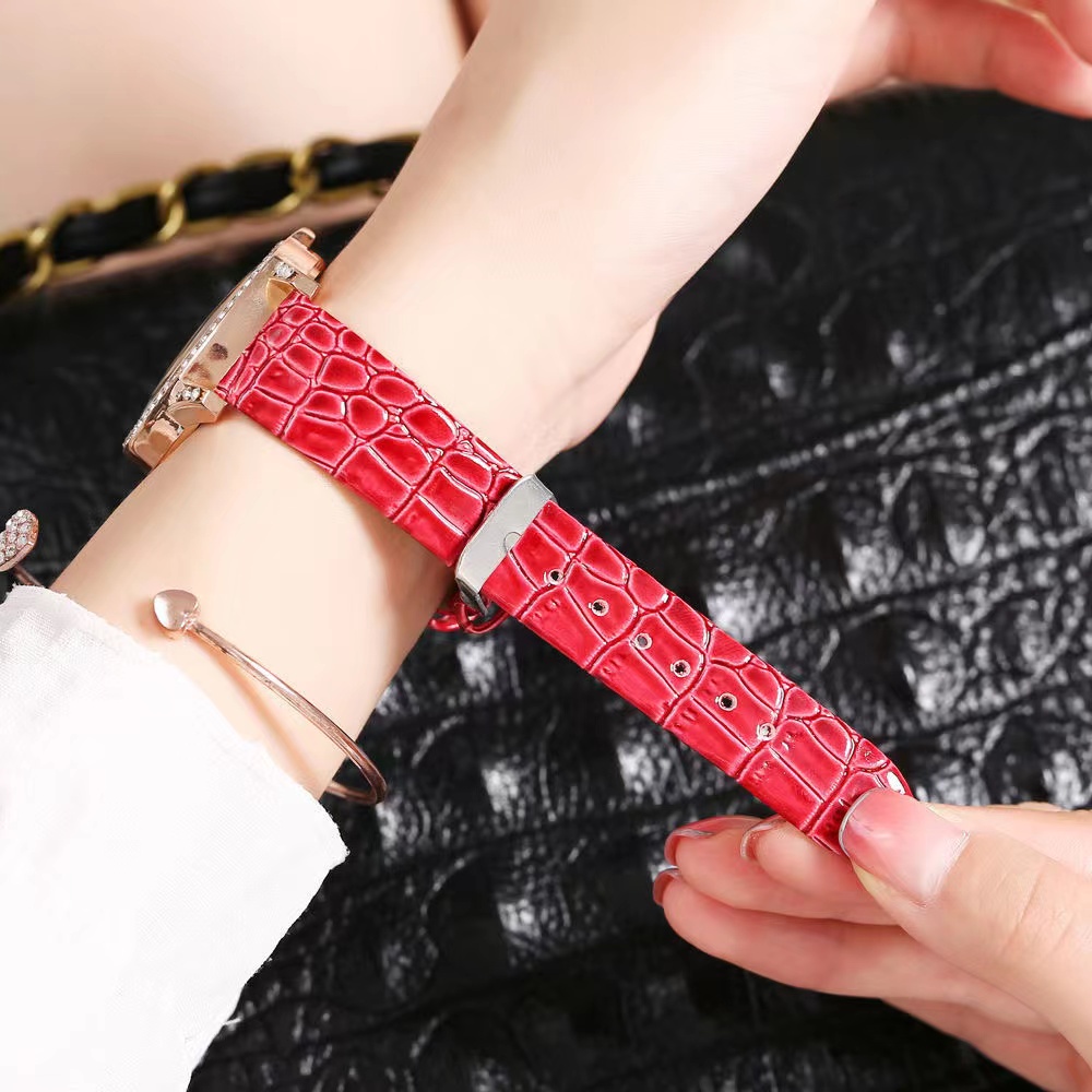 Rowling (Jam-18) Jam Tangan Wanita Bulat  C.A.Y Jam Tangan Wanita Quartz dengan Strap kulit Sintetis Romawi Import TANPA ACCESORIS