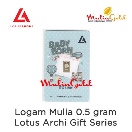 Logam Mulia 0.5 Gram Lotus Archi Baby Born Gift Series Hadiah Lahiran