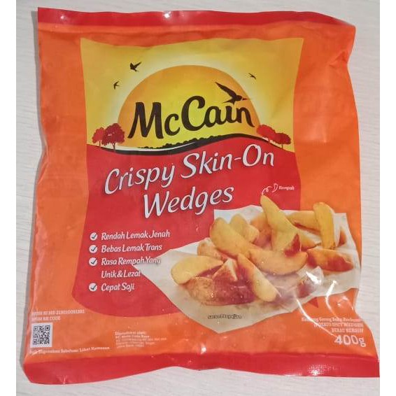 

KENTANG MCCAIN CRISPY SKIN ON WEDGES 400 GR