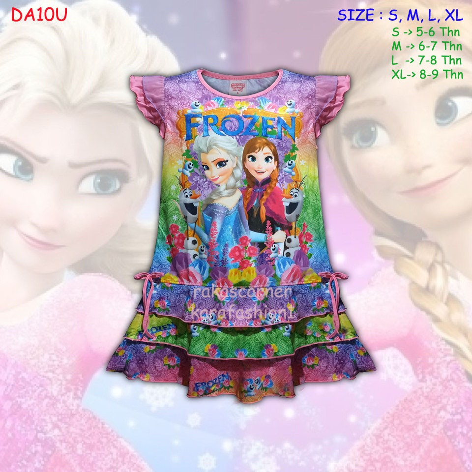COD DA10U Daster Anak Frozen Baju Tidur Anak Beautiful COD DA10U Daster Anak Frozen Baju Tidur Anak Beautiful