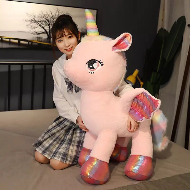 Rainbow Unicorn Plush Toys Soft Cute Stuffed Dolls Kids Girls Accompany Gift