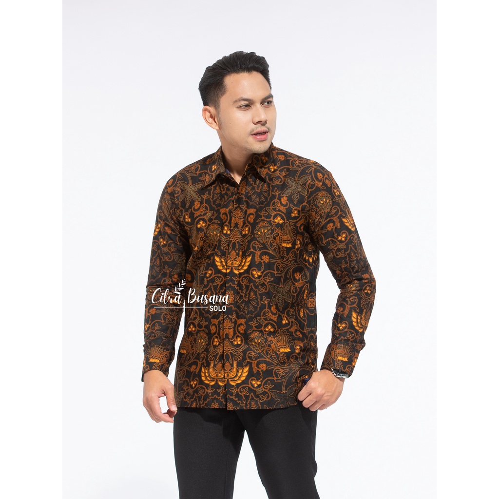 WAHYU ALIT Kemeja Batik Pria Furing Bahan Katun Primisima