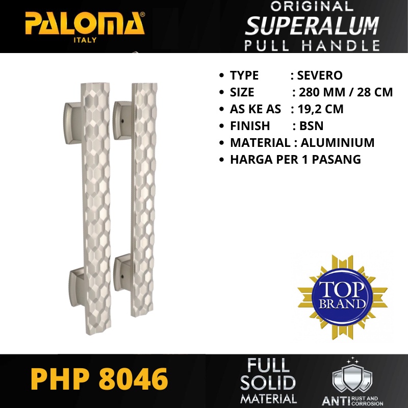 TARIKAN GAGANG PULL HANDLE PINTU PALOMA SEVERO 280MM / PHP 8046