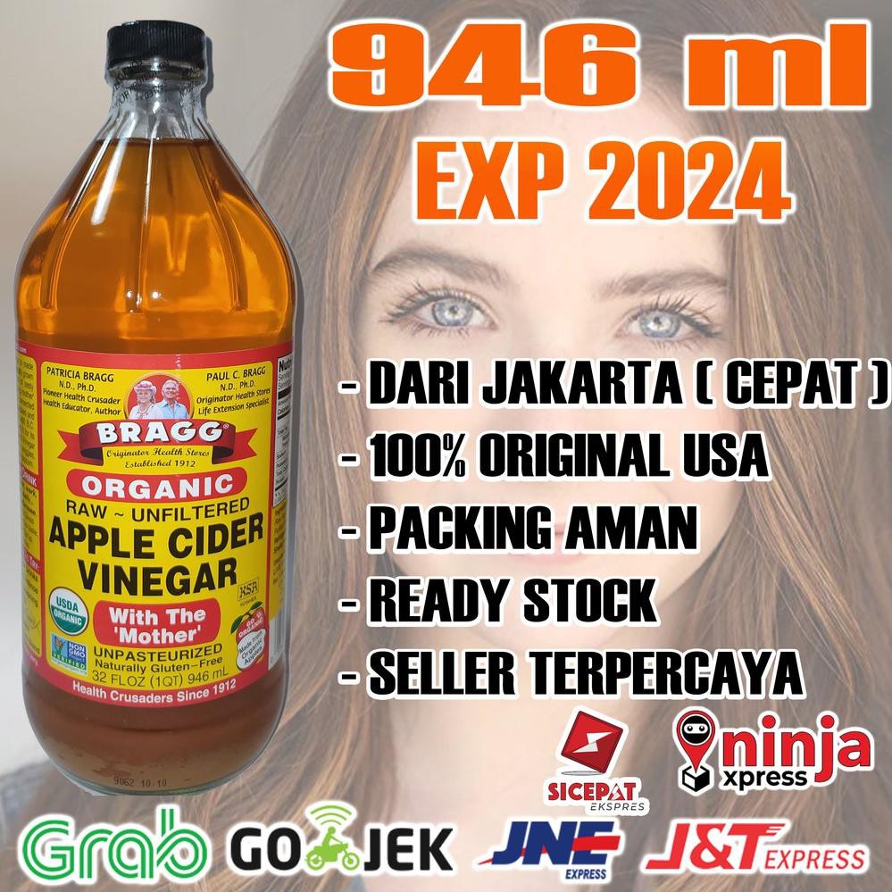 

Bisa COD BRAGG Apple cider vinegar 946 ml / cuka apel organik expired 2025 terbaru