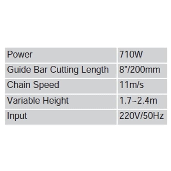 Casal Chain Saw 8&quot; Mesin Gergaji Dahan Ranting Listrik 710W Telescopic