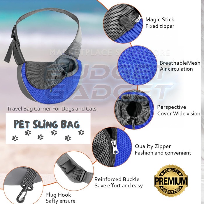 Tas Selempang Anjing / Kucing Pet Carrier Size L