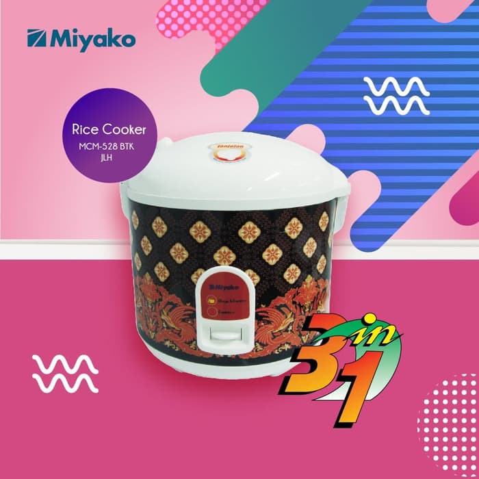 Miyako MCM528BTK MCM528 Batik JLH Penanak Nasi Serbaguna RIce Cooker