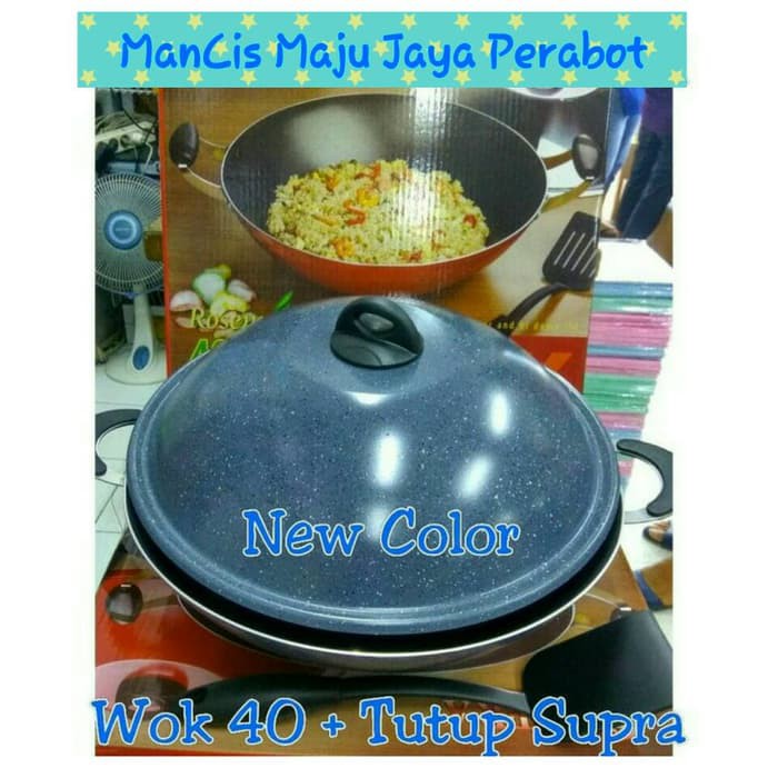 Penggorengan / Wajan / Kuali SUPRA wok 40cm + tutup
