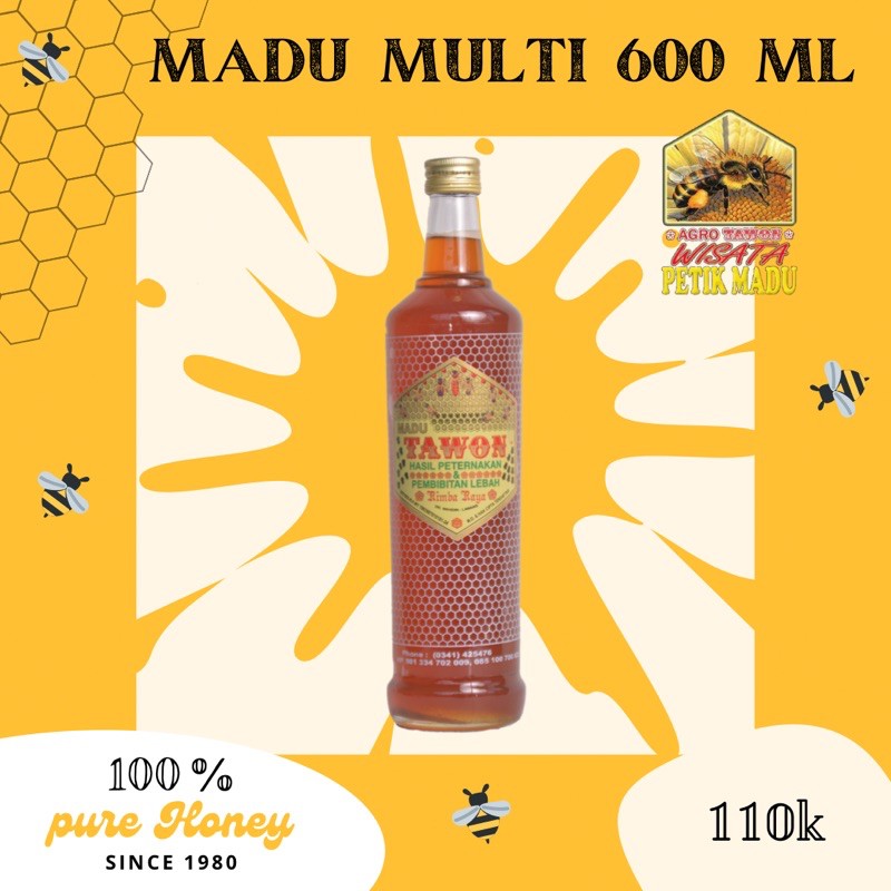 

MADU MULTI RIMBA RAYA 600 ml HONEY MADU MURNI KESEHATAN