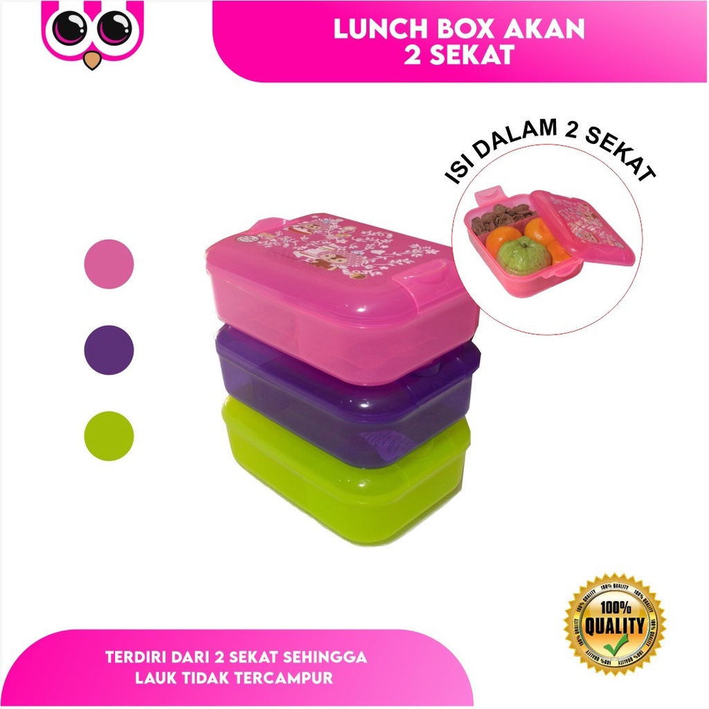 AKAN 2 SEKAT LUNCH BOX EKONOMIS BY CALISTA / KOTAK BEKAL MAKAN