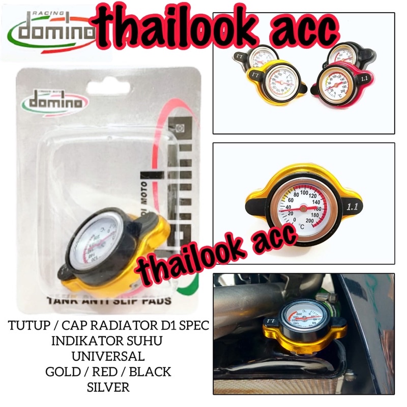 TUTUP CAP RADIATOR D1 SPEC RADIATOR CAP TUTUP RADIATOR DENGAN TEMPERATURE INDIKATOR SUHU UNIVERSAL