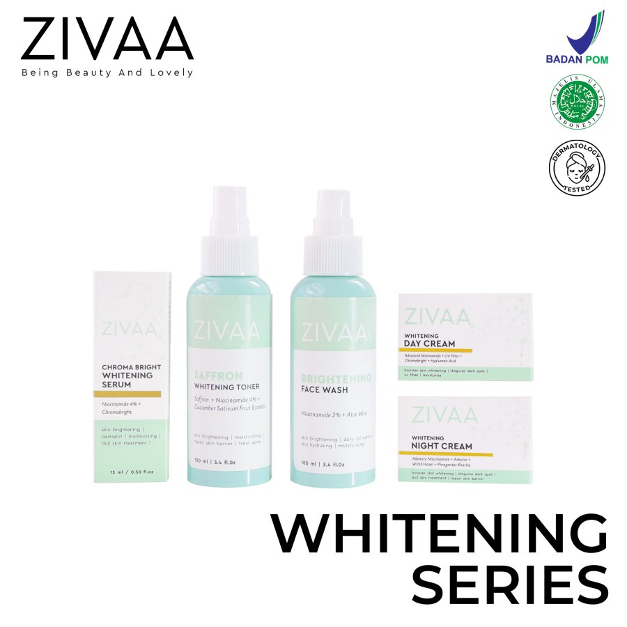 ZIVAA Skincare Brightening Paket Wajah &amp; Serum ori