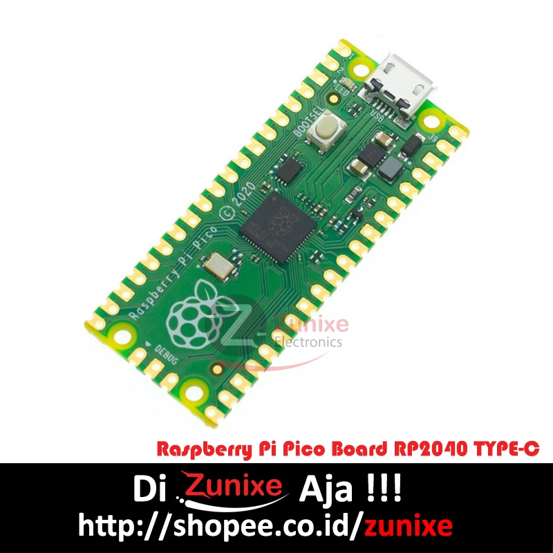 Raspberry Pi Pico Board RP2040 TYPE-C / MICRO Dual-Core 264KB ARM Low-Power Microcomputers High-Performance Cortex-M0+ Processor