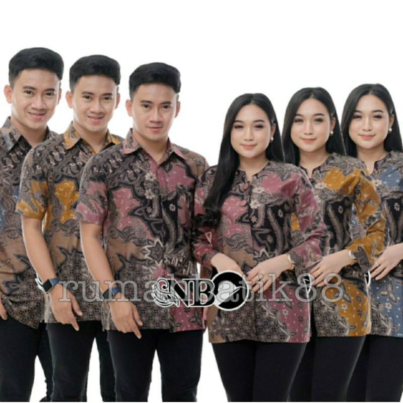 Maura Couple - Sania Ruffle Batik Couple Ori Ndoro Jowi DNT Garansi Termurah Atasan Batik Wanita Blo