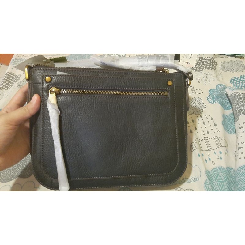 preloved tas fossil farrah crossbody black hitam