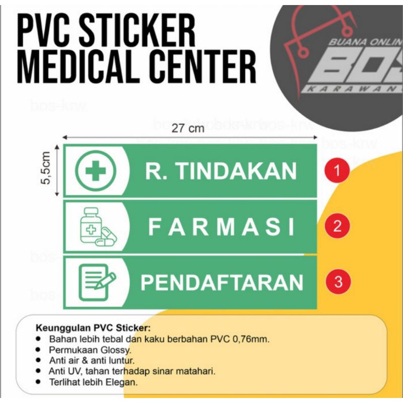 

PVC STICKER MEDICAL CENTER / KLINIK