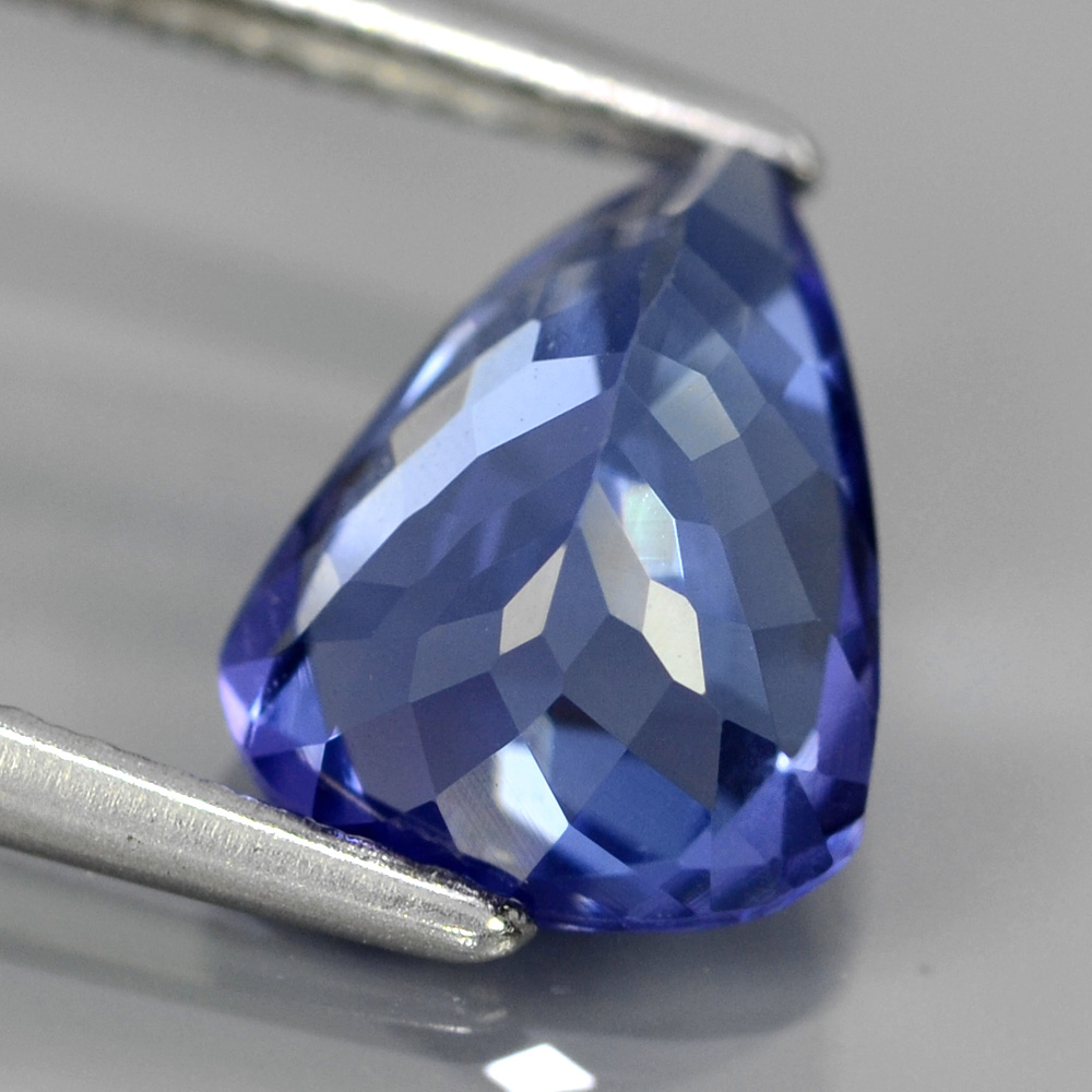 Certified 1.76ct 9x7mm Pear Stunning Natural Unheated Violet Blue TANZANITE Tanzania TZ005