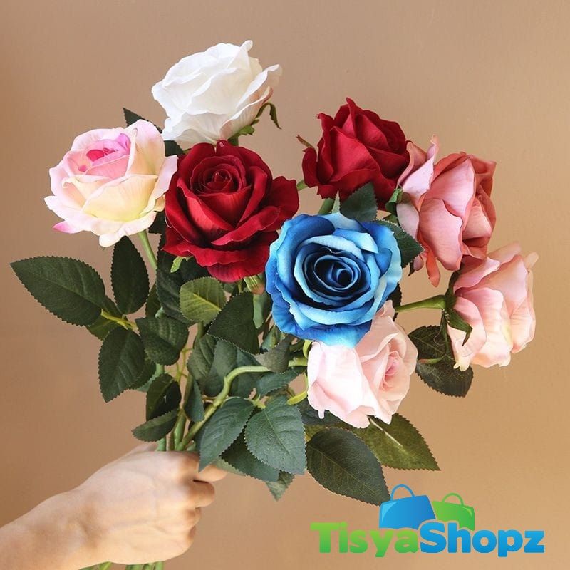 Mawar BLUDRU Duri Diameter 10 cm / Bunga Mawar Rose Artificial  / Bunga Plastik