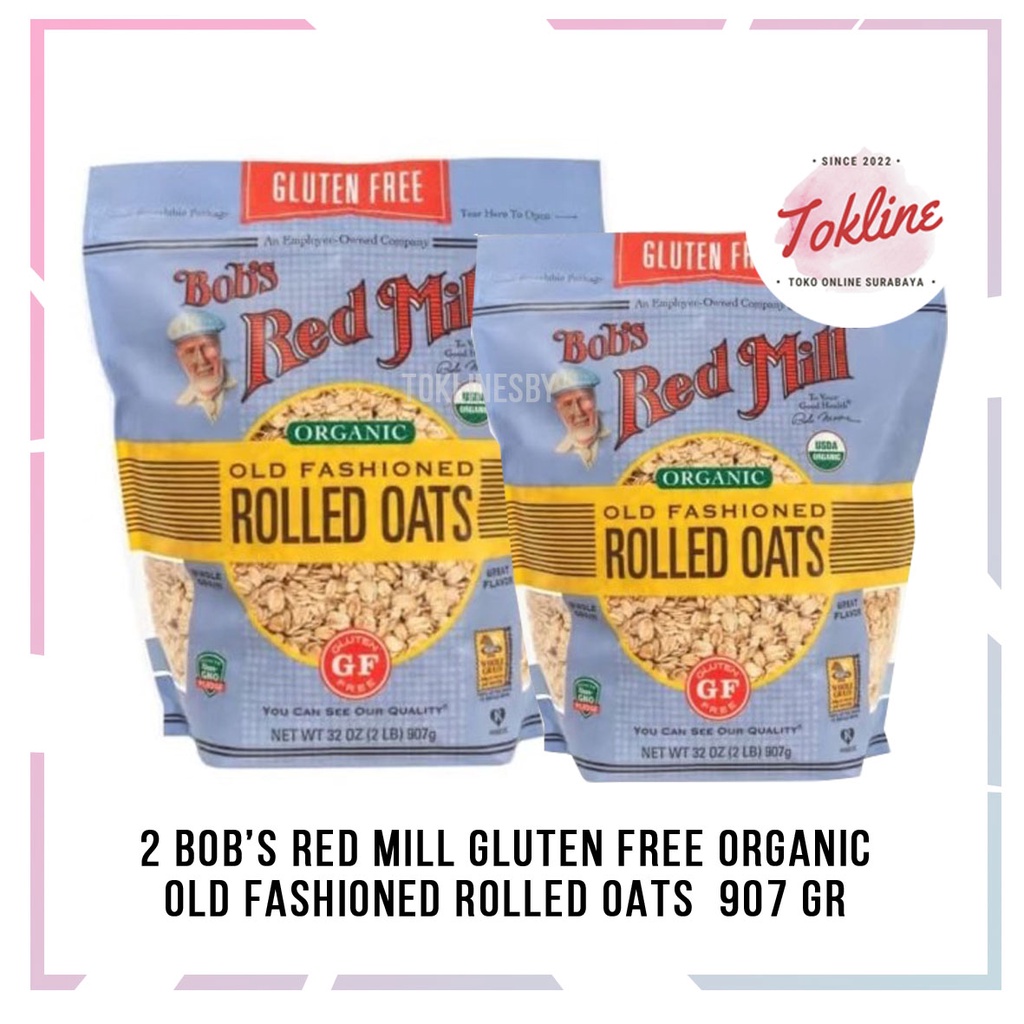 

BUNDLE PACKAGE / PAKET BUNDLING BOB'S RED MILL GLUTEN FREE ORGANIC OLD FASHIONED ROLLED OATS 904 gr