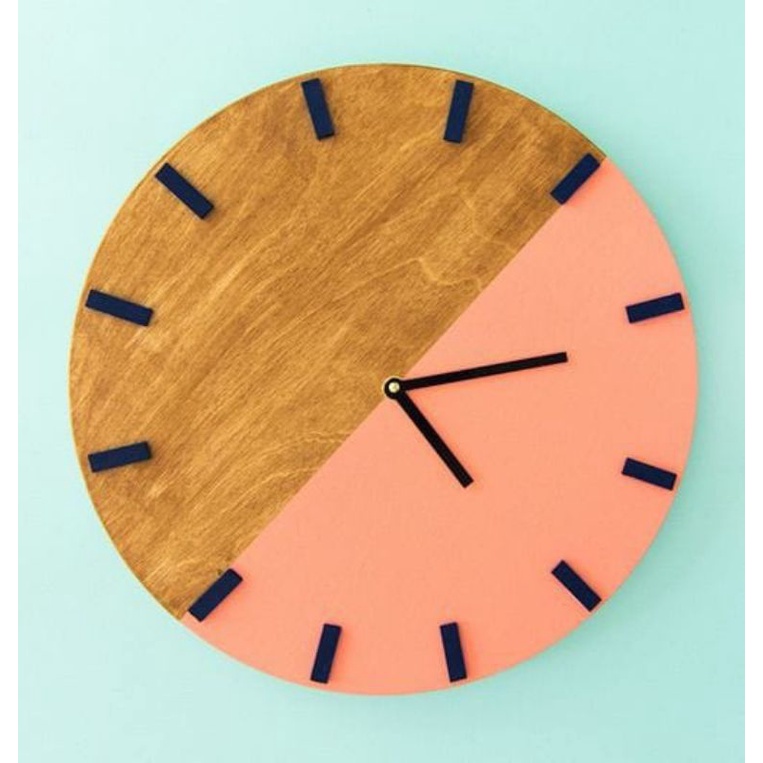 Jam Dinding Model Desain Kayu Unik Dekorasi Pajangan Rumah Retro Vintage-J32