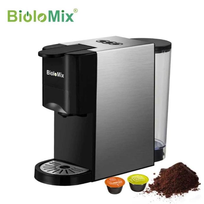 Biolomix Mesin Kopi 3In1 Capsule Espresso 19Bar Nespresso Dolce Bk-513 Coffe_Goblin