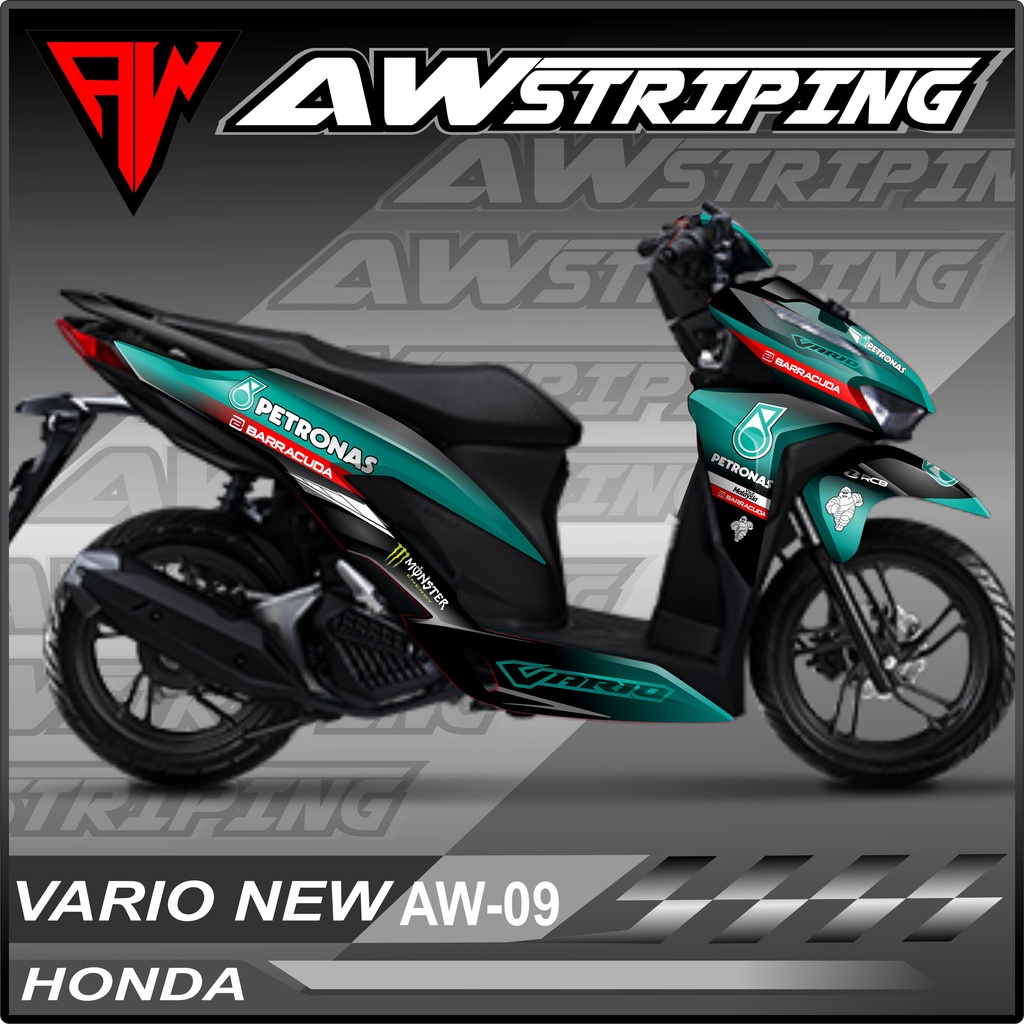 Decal Sticker Honda Vario 125 150 Fullbody 2018 - Dekal All New Vario Desain Crack Petronas AW-09