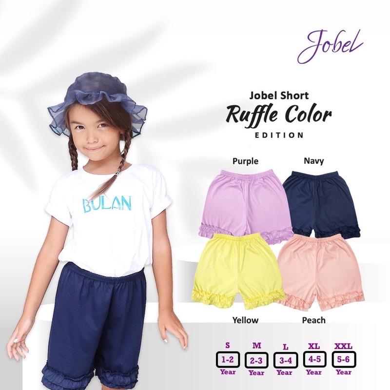 Kazel Jobel Short Ruffle - Colours Edition - Celana Anak Murah