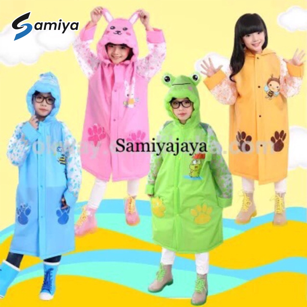 Jas hujan anak / raincoat children / jas hujan korea model tas / jas hujan lucu