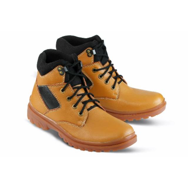 Sepatu boot kasual pria kulit - sepatu traking boots kulit asli- sepatu motor