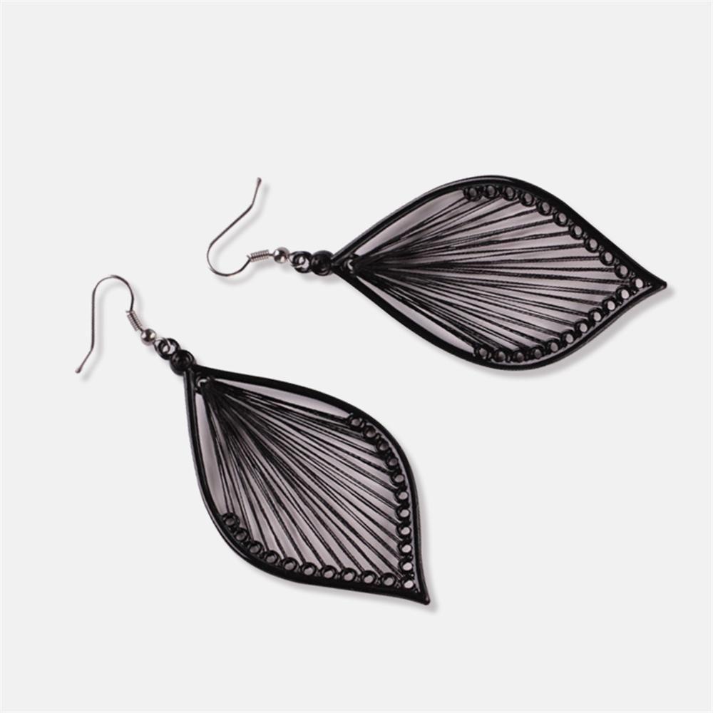 R-flower 1pasang Daun Anting Fashion Boho Ear Stud Menjuntai Eardrop Vintage Stud Earrings