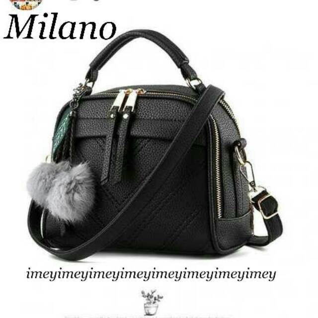 Tas milano /tas murah free pompom