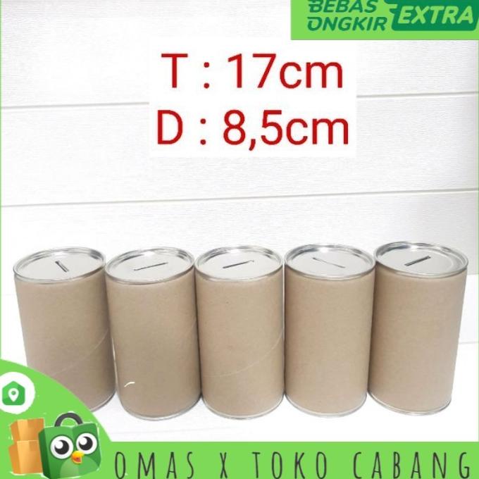 [12Pcs] Celengan Kaleng Medium Polos Tanpa Sticker Permanen
