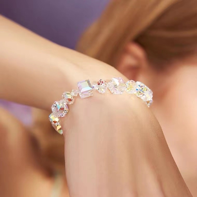 Barbie Gelang Kristal Bentuk Persegi Untuk Wanita