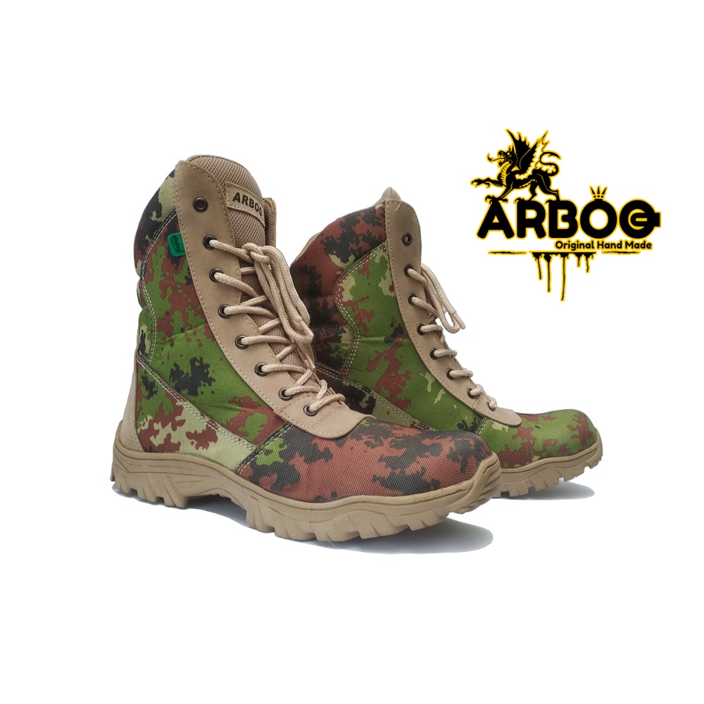 SEPATU ARBOO TACTICAL DELTA SAFETY GURUN ARMY POLISI TNI PDL DELTA LORENG KMF SUEDE PREMIUM ORIGINAL