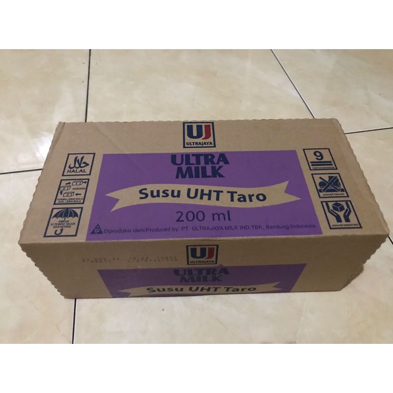 

Susu Ultra Milk kemasan 200ml rasa Taro, Kartonan harga paling murah