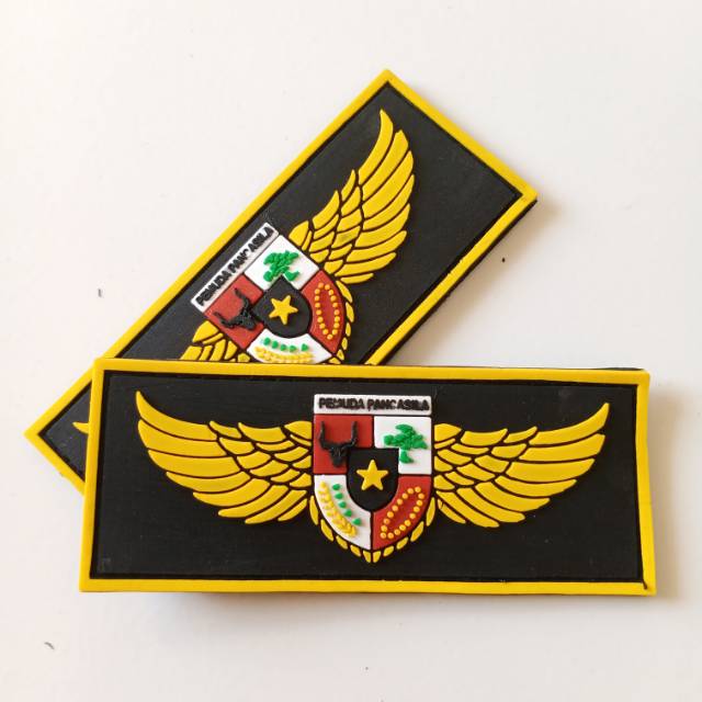 Patch rubber LOGO WINGS PP(PEMUDA PANCASILA)/TEMPELAN KARET EMBLEM VELCRO