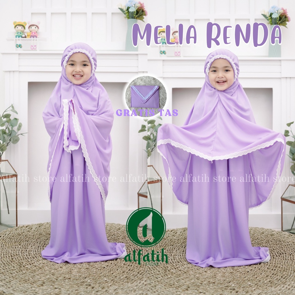 MUKENA ANAK MELIA TRAVELING MUKENAH ANAK 5 TAHUN SAMPAI 8 TAHUN Mukena Bali Anak Mukena Traveling Anak Polos Renda Fashion Muslim Anak Mukena Anak-Anak Terbaru