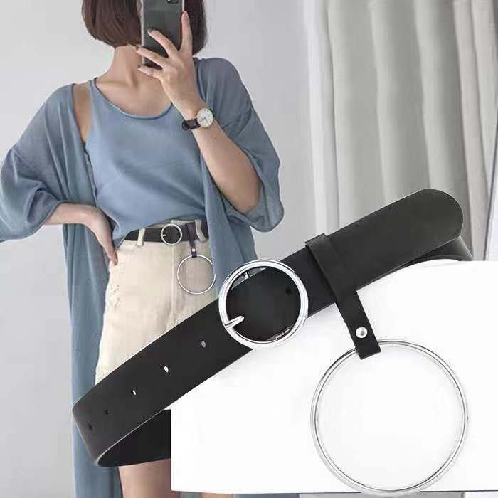 (COD)Ikat Pinggang Fashion Import Wanita Ring Belt/ Gaya Retro Boho Bahan Metal dengan Gesper untuk