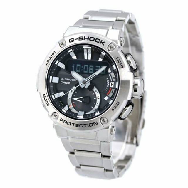 Jam Tangan Pria CASIO G-Shock GST B200D 1ADR Stainless Analog Original