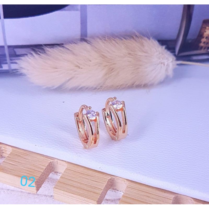 anting titanium asli cantik awet tahan lama