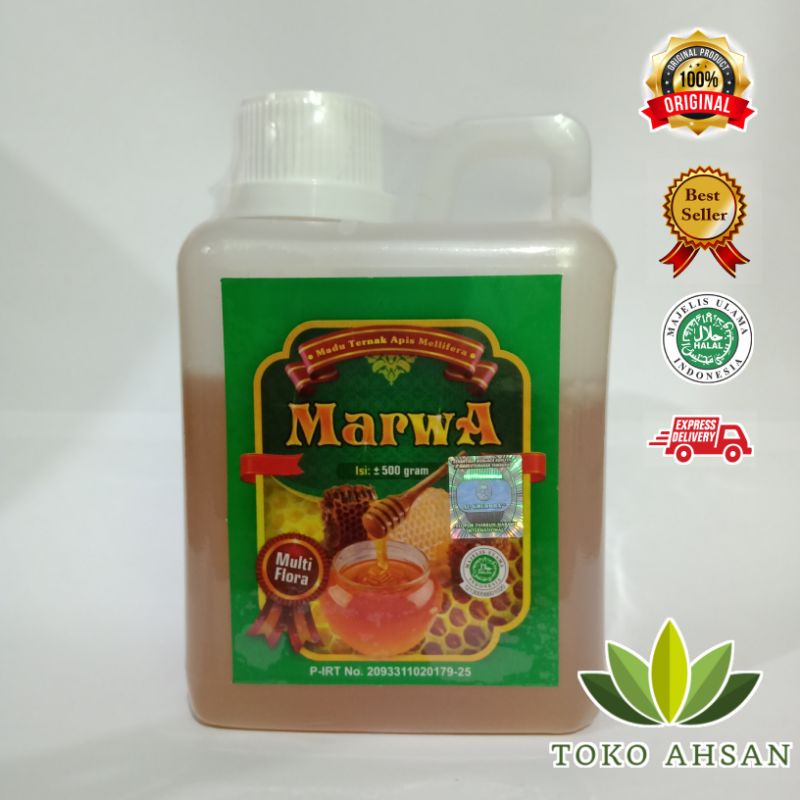 

Madu Marwa Multiflora Al-ghuroba 0,5 kg l Madu Murni Multiflora l BPOM madu BPOM