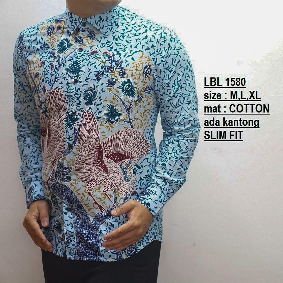 CBL499 KEMEJA BATIK PRIA SLIM FIT MEWAH LINABATIKDISTRO UNIK BAJU BATIK PRIA BEST SELLER