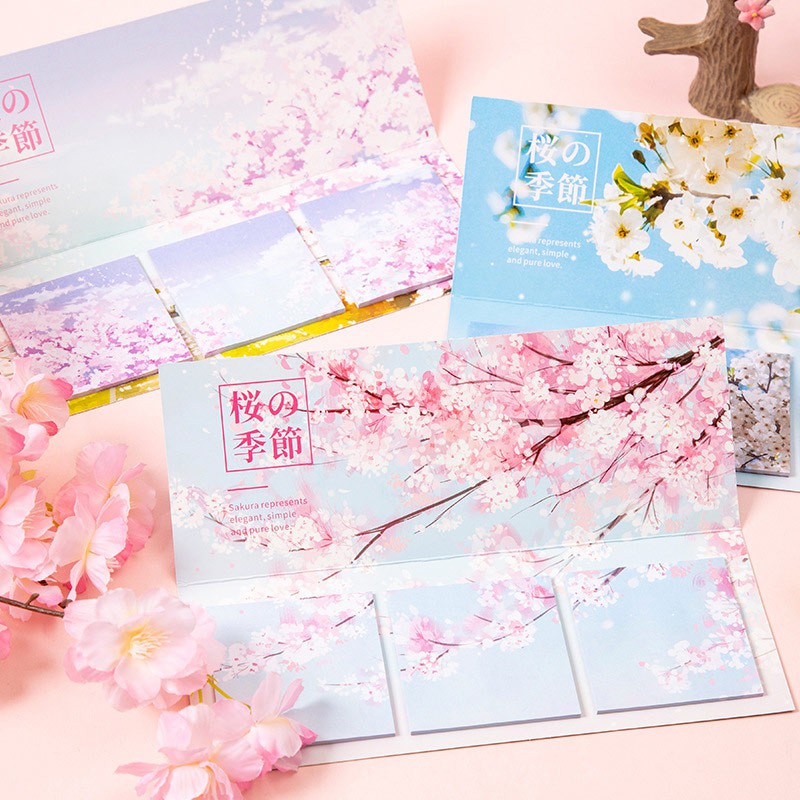 

Sakura Flower Series Sticky Notes Set - Catatan Tempel